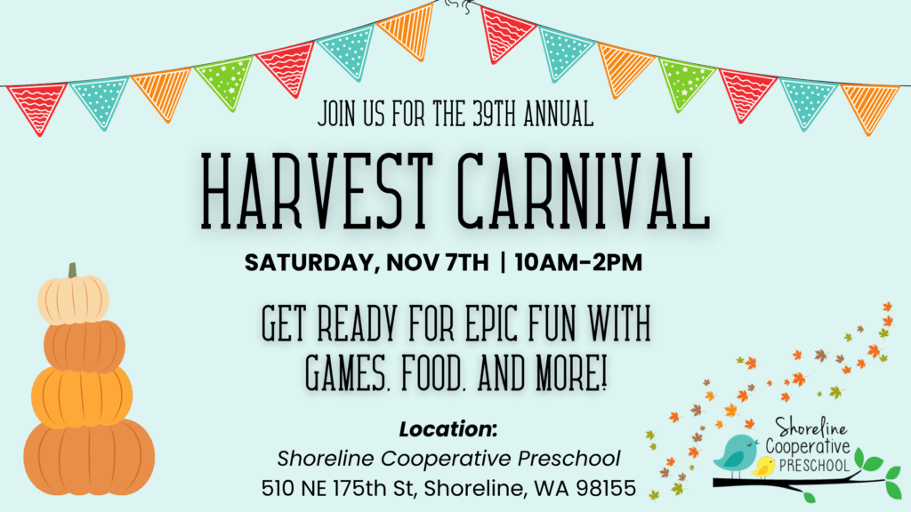 Harvest Carnival at Shoreline Cooperative Preschool