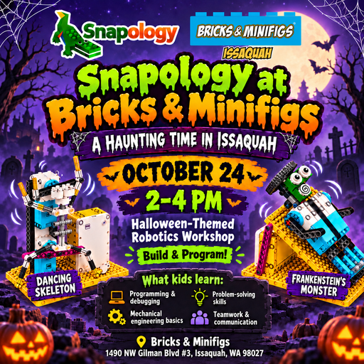 Snapology Halloween Workshop at Bricks & Minifigs Issaquah